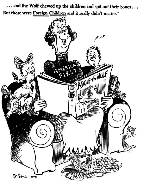 ... or not. Dr Seuss cartoon, circa 1941. 